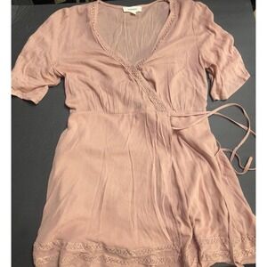 Pink wrap dress‎ size medium